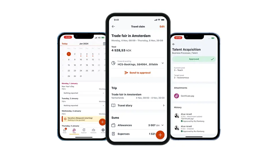 SD Worx HR järjestelmään kuuluva mobiilisovellus