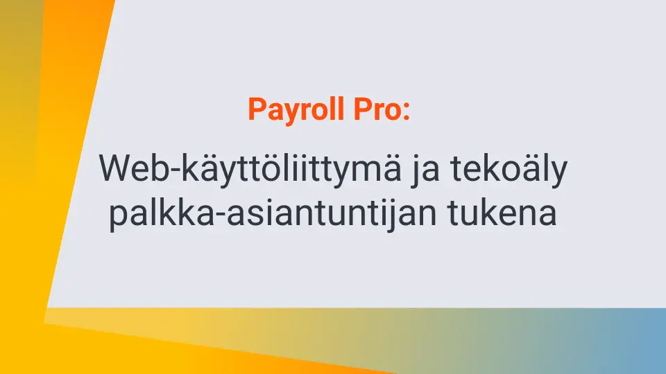 Payroll Pro: Web-käyttöliittymä ja tekoäly palkka-asiantuntijan tukena